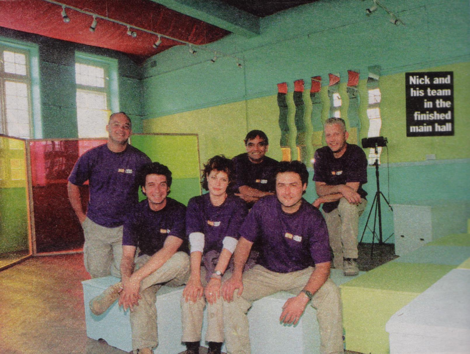 The DIYSOS Team in the finished rehearsal room